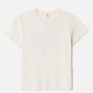 Re/Done Hanes Cream Short Sleeve Tee / women’s size Lg /brand new never worn